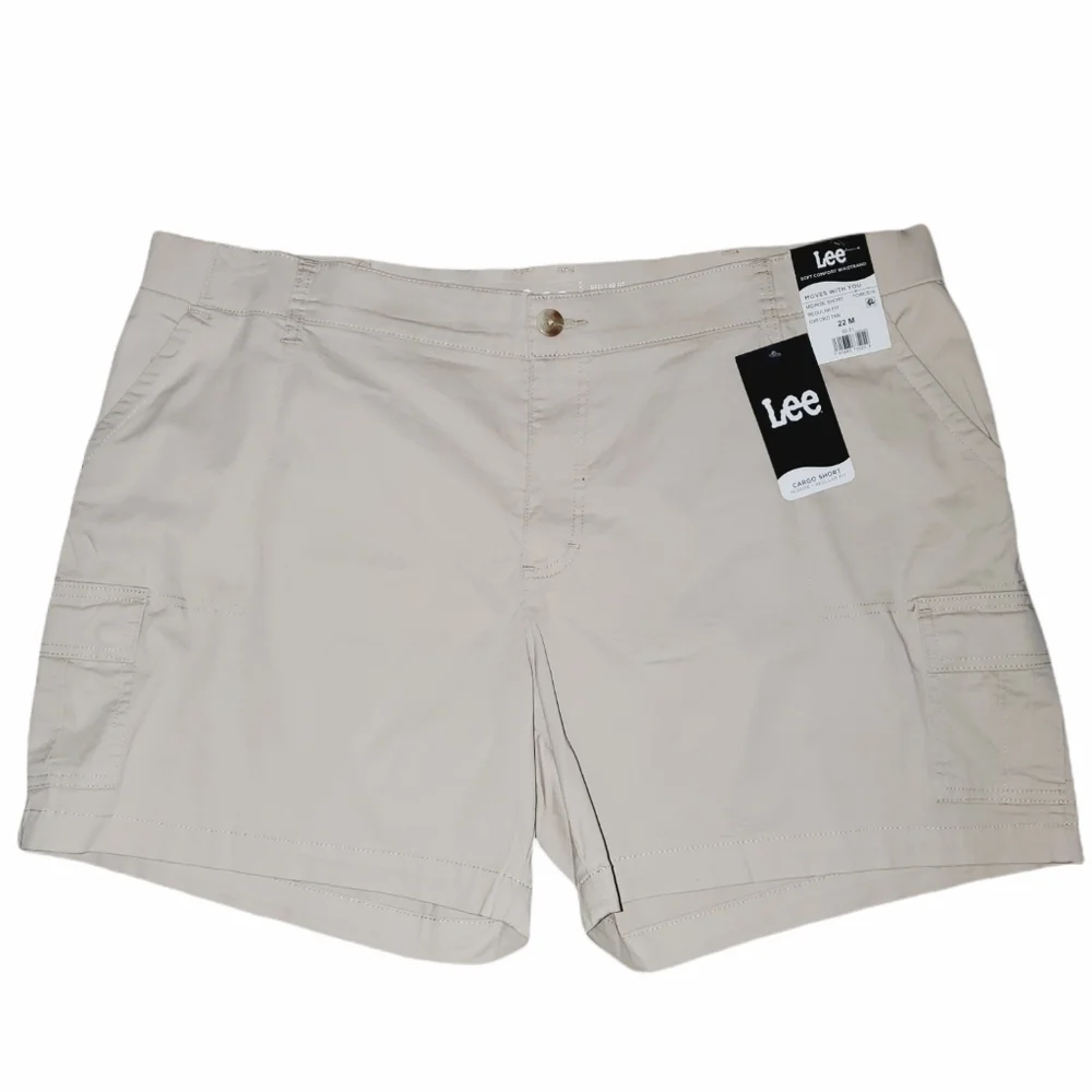 Lee NWT Plus Size Midrise Regular Fit Comfort Waistband 5" Cargo Short 567 - Picture 5 of 11
